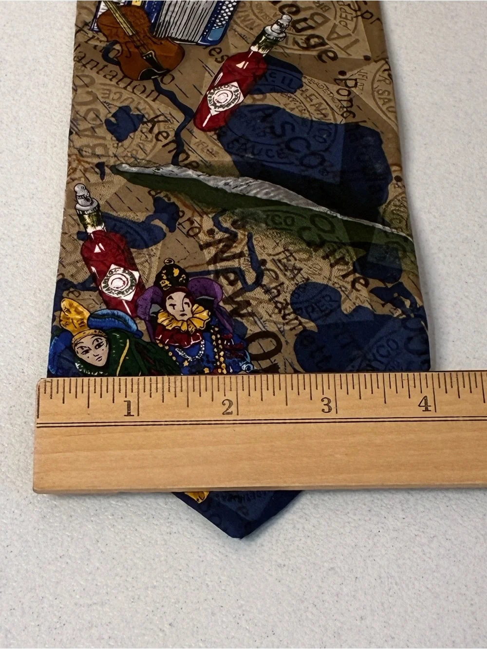 Tabasco Silk Tie Baton Rouge Mardi Gras Music Creole Whimsical